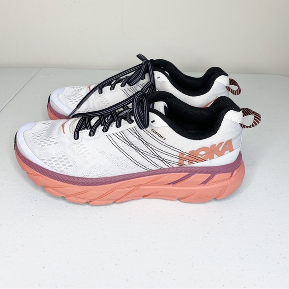 Hoka Shoes - Hoka One One Clifton 6 Running Shoe White Size 8
